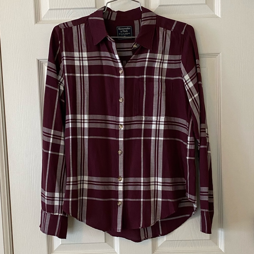 Abercrombie Drapey Plaid Shirt